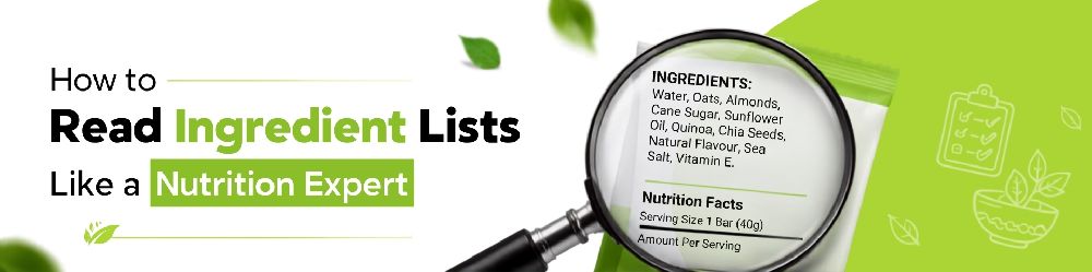 Person reading a food ingredient list on packaged products like a nutrition expert